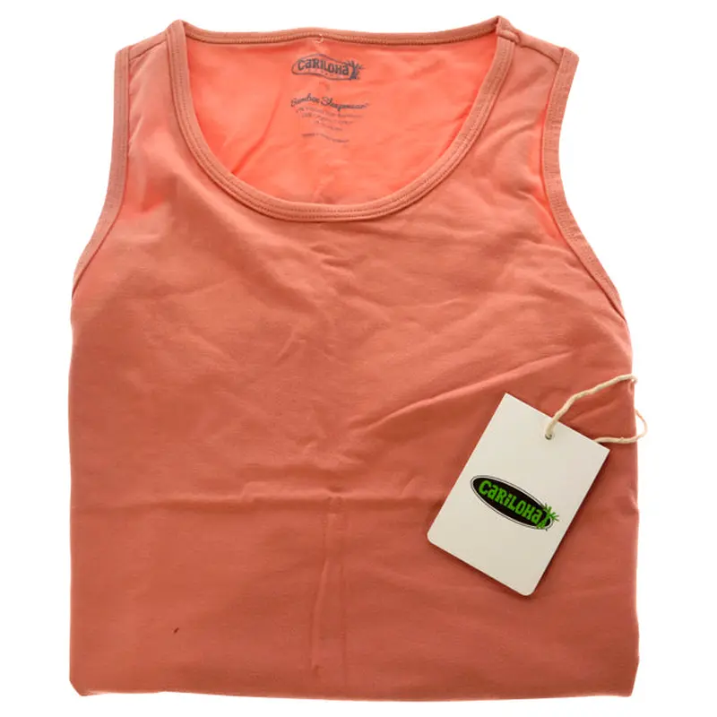 Cariloha Bamboo Sleep Tank Top - Coral by Cariloha for Women - 1 Pc T-Shirt (S)