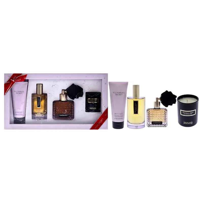 Victoria's Secret Scandalous by Victorias Secret for Women - 4 Pc Gift Set 1.7oz EDP Spray, 3.4oz Room and Pillow Spray, 3.4oz Body Lotion, 2oz Shower Gel