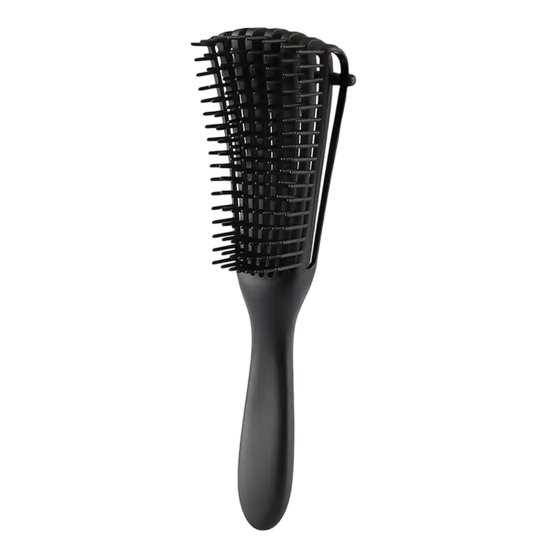 8 Row Detangling Hair Brush - Black