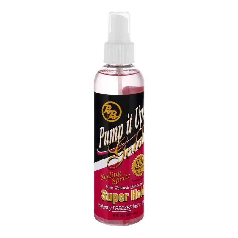 Bronner Brothers Pump It Up! Styling Spritz Gold 55% Alcohol - Pink