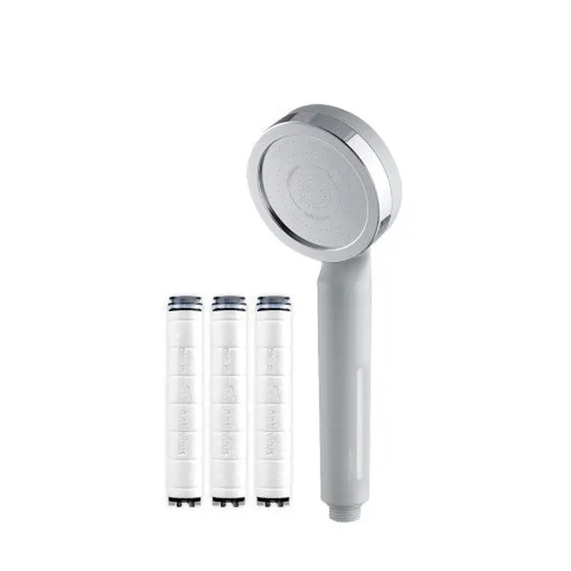 DAELIM BATH D.clean Shower Head Wide Type (Matte Gray) + Antibacterial Plus Refill Filters (3-Pack) SET