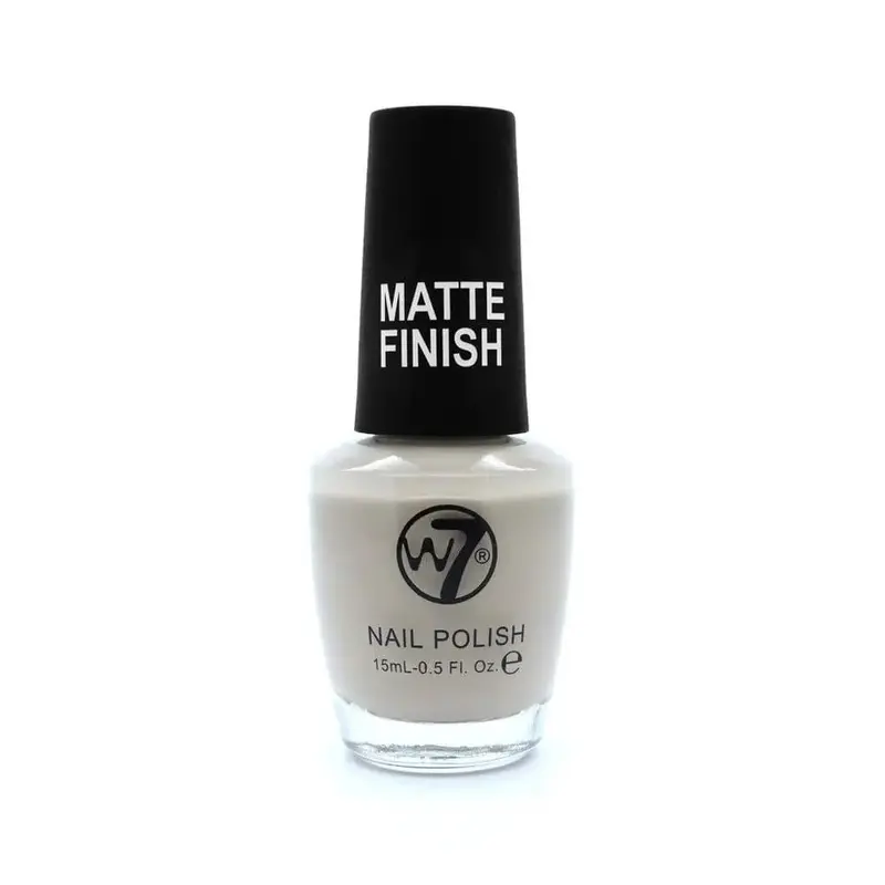 W7 Cosmetics Grey Nail Polish 15ml - Matte Latte