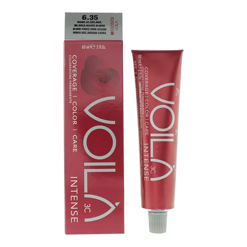Intercosmo Voil 3C Intense 6.35 Dark Golden Mahogany Blonde Hair Colour 60ml