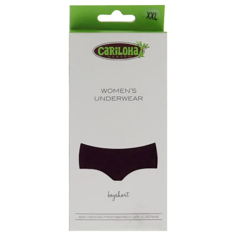 Cariloha Bamboo Boyshort Briefs - Merlot by Cariloha for Women - 1 Pc Underwear (2XL)