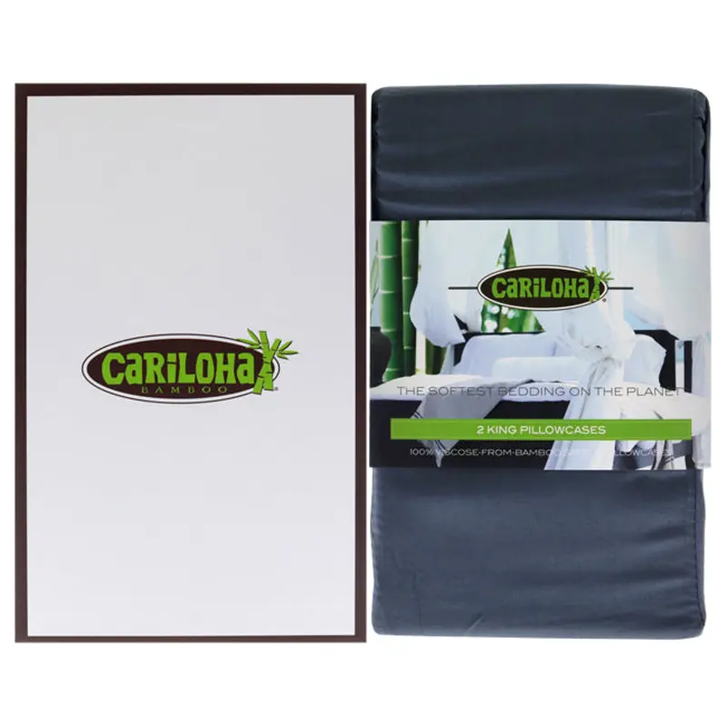Cariloha Resort Bamboo Pillowcase Set - Blue Lagoon-King by Cariloha for Unisex - 2 Pc Pillowcase