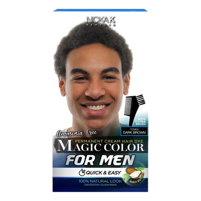 Magic Color For Men Permanent Cream Hair Dye - Dark Brown