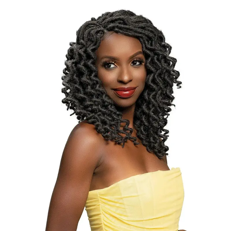Femi Collection Lova Tress Premium Edition 3X's Curly Crochet Hair Locs - 10"