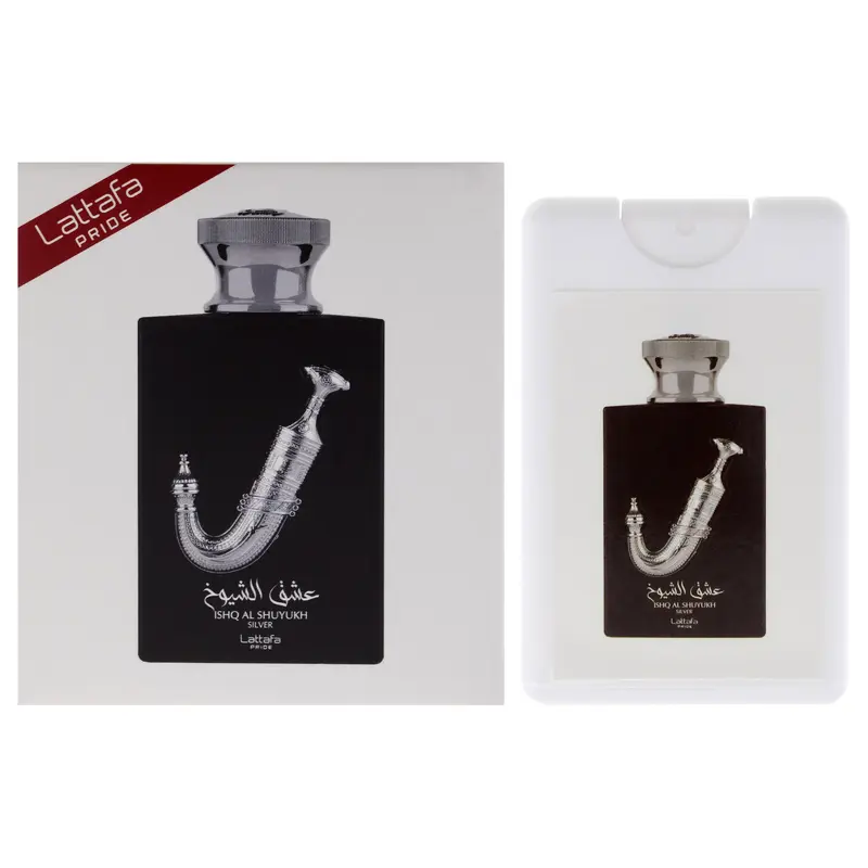 Lattafa Ishq Al Shuyukh Silver by Lattafa for Men - 0.67 oz EDP Spray (Mini)