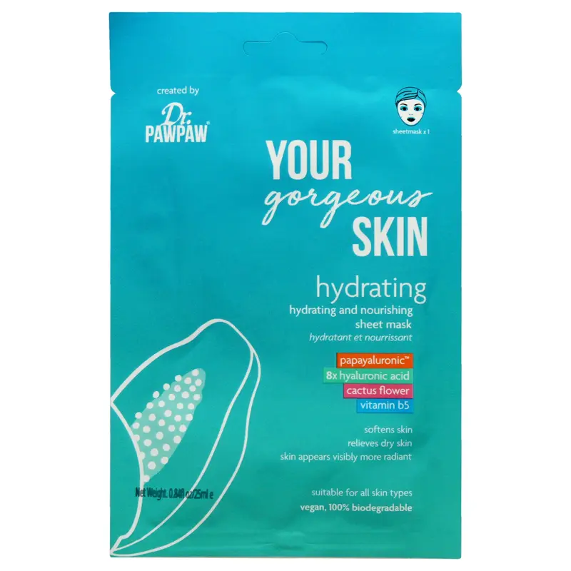 Dr. PawPaw Your Gorgeous Skin Hydrating Sheet Mask by Dr. PawPaw for Unisex - 1 Pc Mask