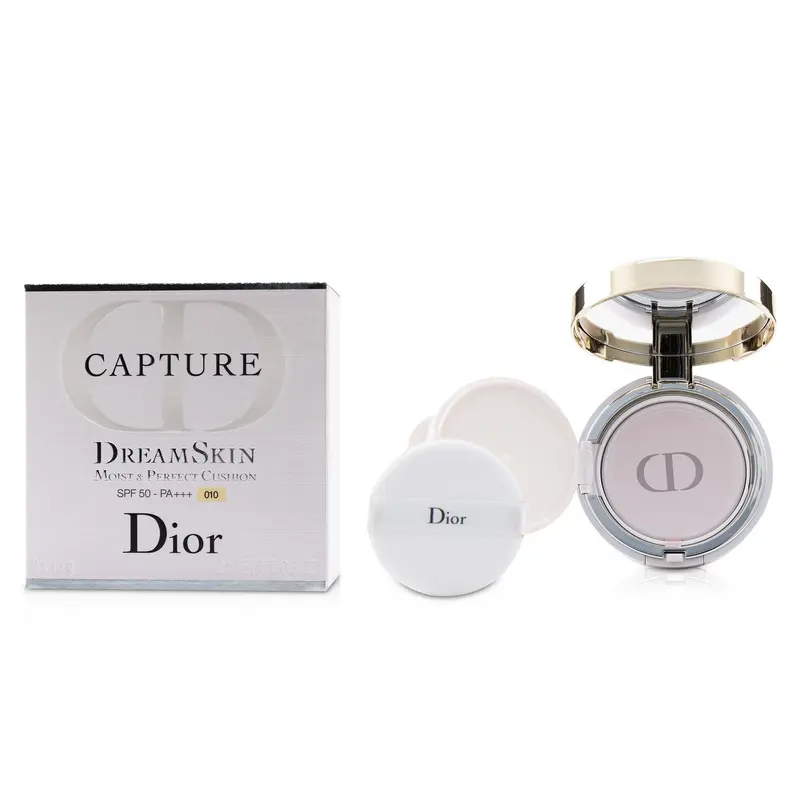 Christian Dior Capture Dreamskin Moist & Perfect Cushion SPF 50 With Extra Refill - # 010 (Ivory)  2x15g/0.5oz
