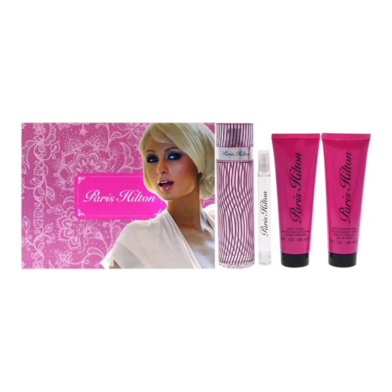 Paris Hilton Paris Hilton For Women - 4 Pc Gift Set Eau De Parfum Spray 10ml/0.34oz Eau De Parfum Spray 90ml/3oz Body Lotion 90ml/3oz Bath And Shower Gel 100ml/3.4oz