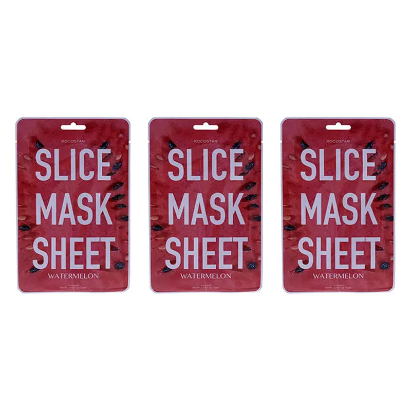 Kocostar Slice Sheet Mask - Watermelon by Kocostar for Unisex - 1 Pc Mask - Pack of 3