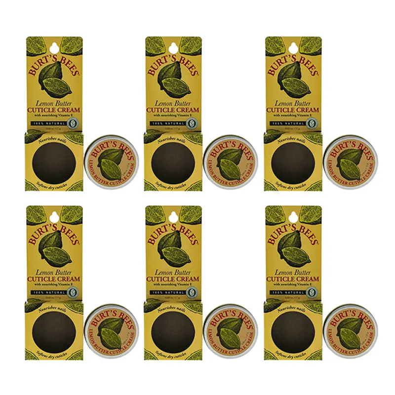Burts Bees Lemon Butter Cuticle Cream by Burts Bees for Unisex - 0.6 oz Cream - Pack of 6