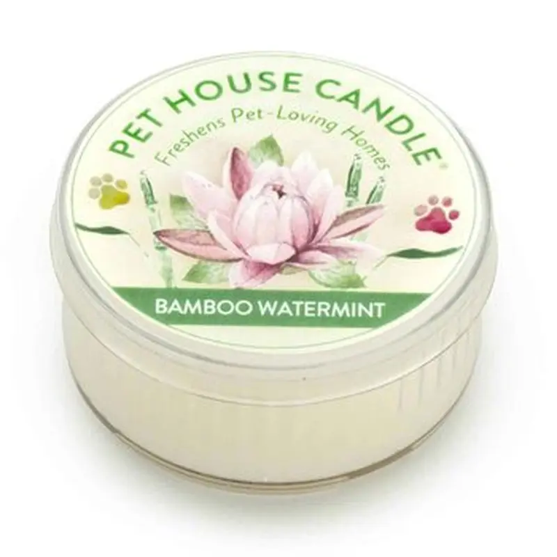 Pet House by One Fur All Pet House Mini Candle (1.5oz) - Bamboo Watermint  1.5oz