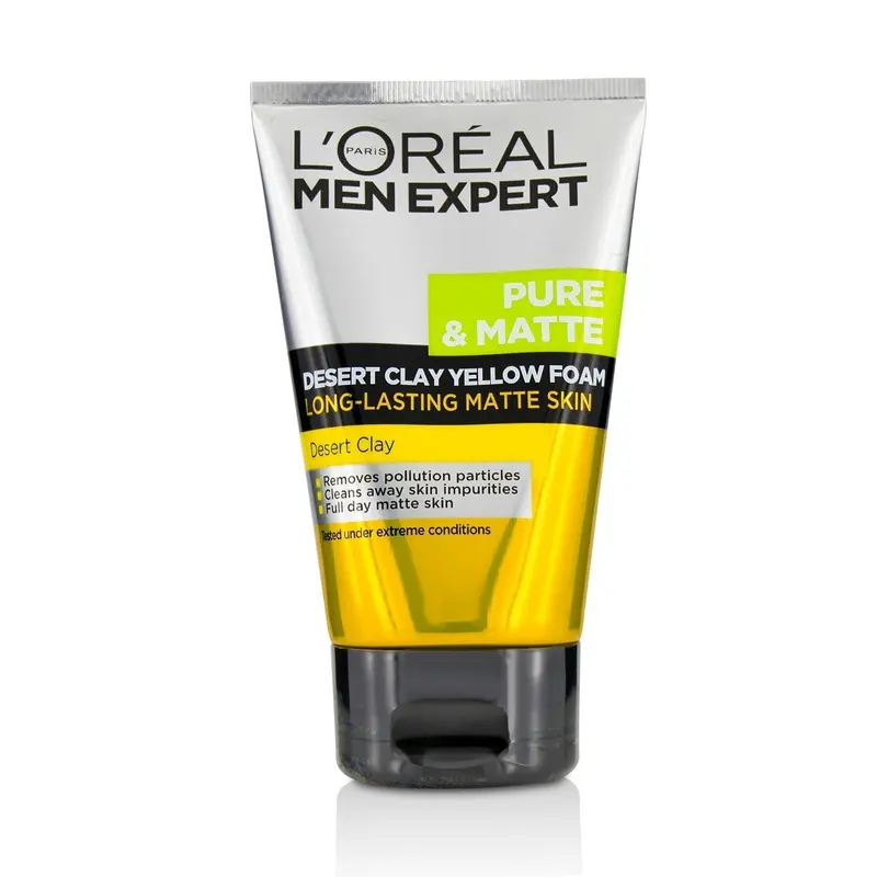 L'Oreal Men Expert Pure & Matte Desert Clay Yellow Foam  100ml/3.3oz