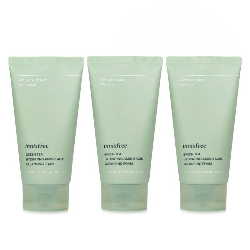 Innisfree Super Saver PackGreen Tea Hydrating Amino Acid Cleansing Foam x3  150g/5.29oz x3