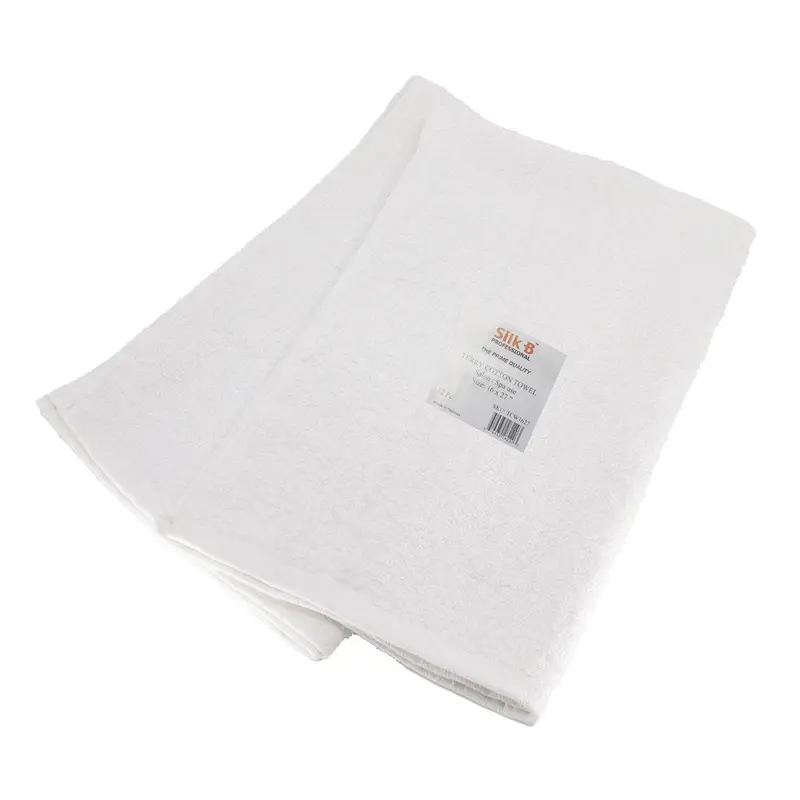 Silk B Professional Terry Cotton Towels - White
