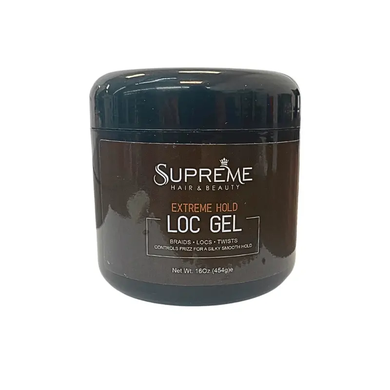 SUPREME Extreme Hold Loc Gel for Braids Twists, & Locs - 16 oz