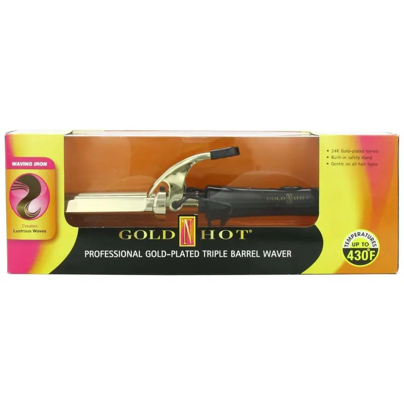 Gold N Hot Professional Gold Triple Barrel Waver