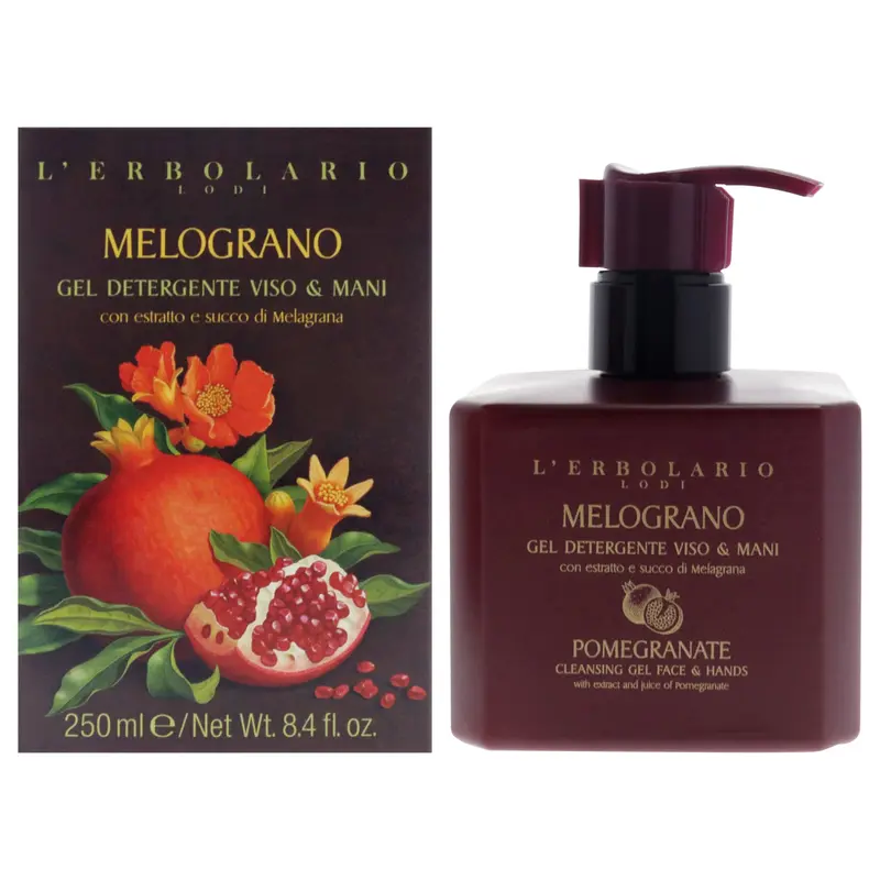 LErbolario Cleansing Gel Face and Hands - Pomegranate by LErbolario for Unisex - 8.4 oz Cleanser