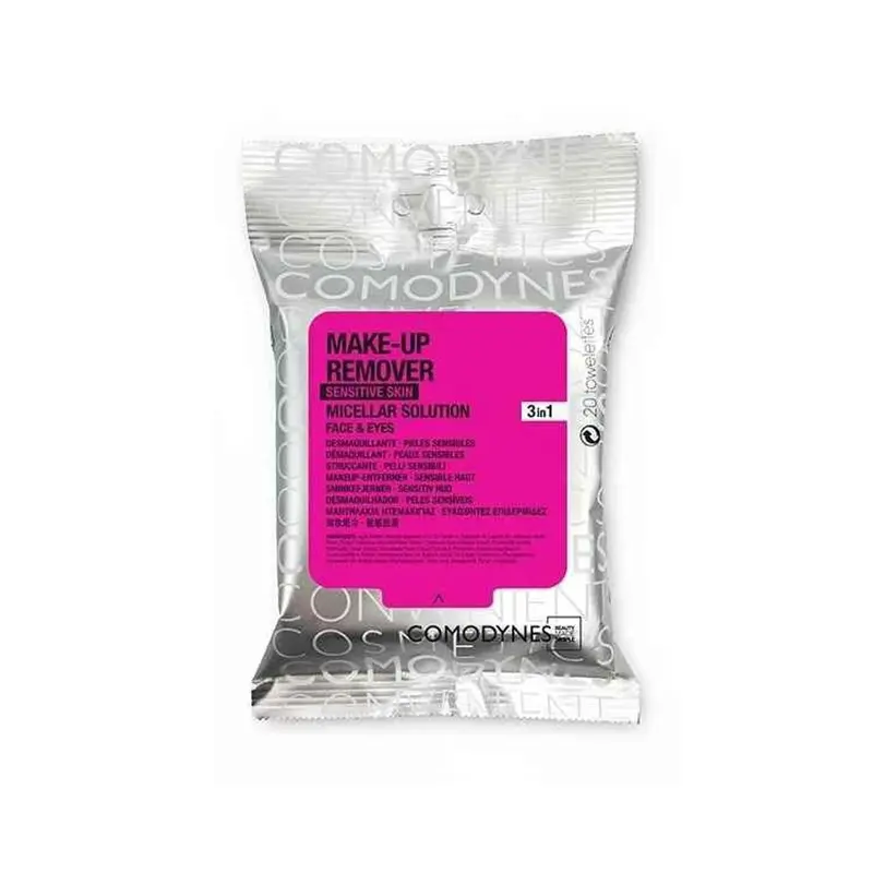 Comodynes Makeup Remover Micellar Solution Sensitive Skin (20 Towelettes)  Fixed Size
