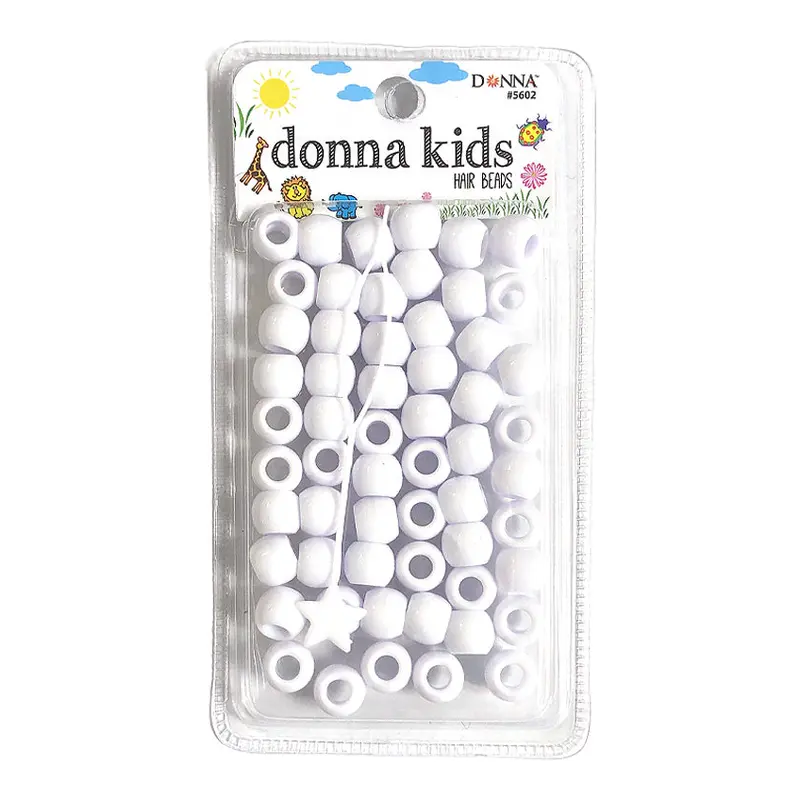 Donna Kids Hair Beads - White #5602