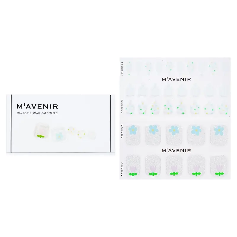 Mavenir Nail Sticker (White) - # Small Garden Pedi  36pcs