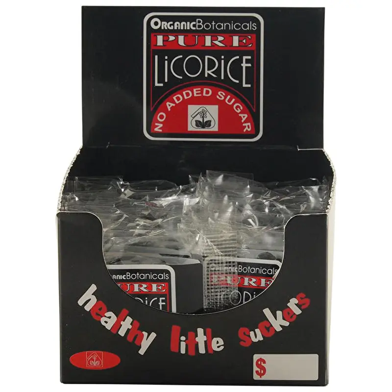 Organic Botanicals Pure Licorice Plain 20g Bag x 24 Display