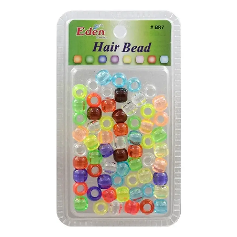 Eden Jumbo Hair Beads - Transparent Assorted #BR7CM
