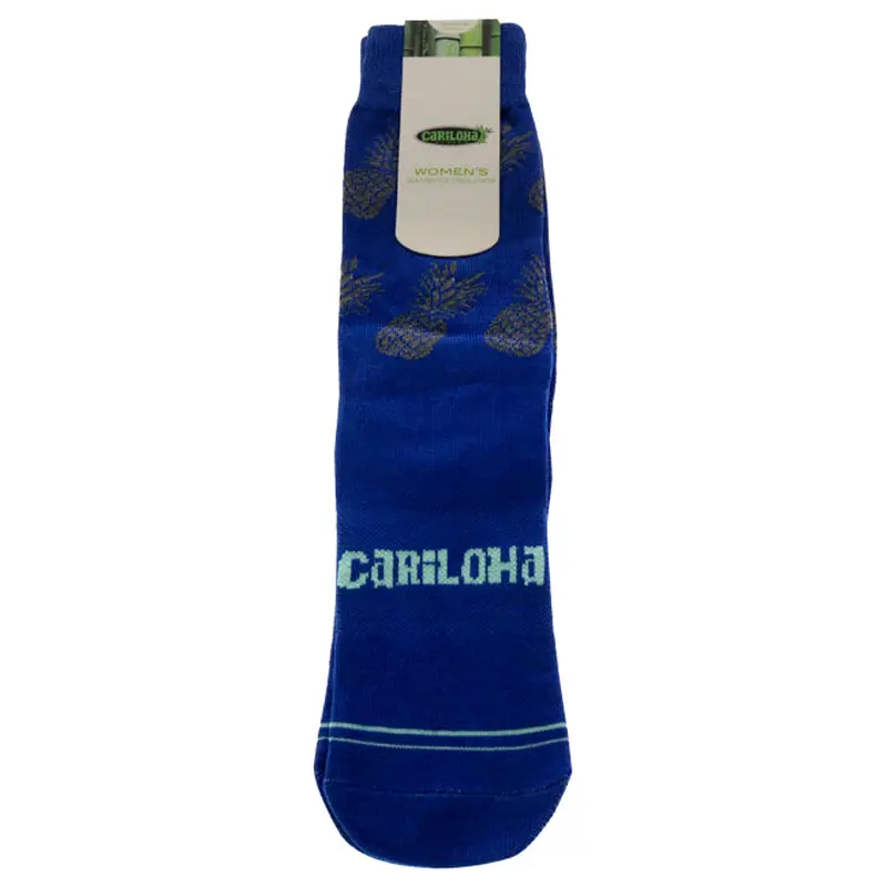 Cariloha Bamboo Trouser Socks - Pineapple Royal by Cariloha for Women - 1 Pair Socks (S/M)