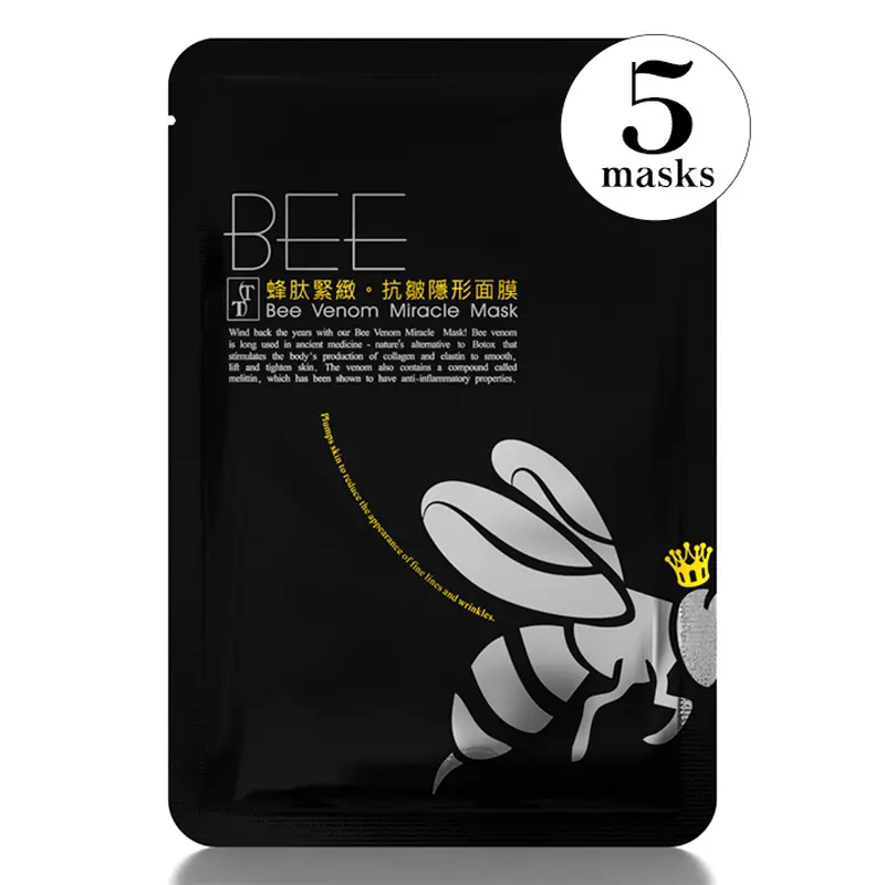 Timeless Truth TT Bee Venom Miracle Facial Sheet Mask (Value Pack of 5 Masks) 5 Masks
