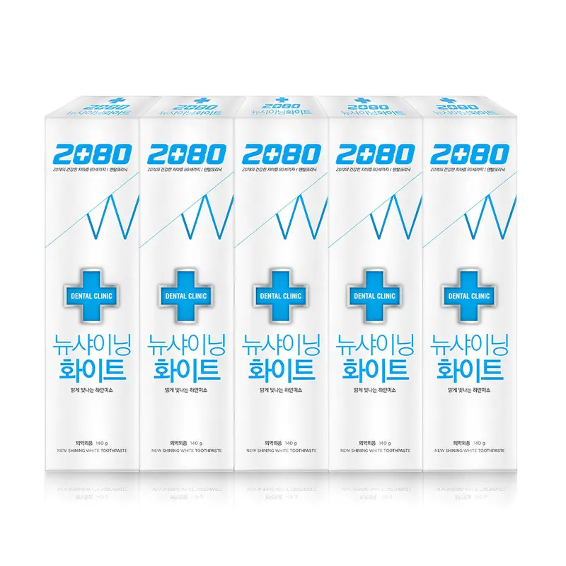 2080 New Shining White Toothpaste 140g x 5ea