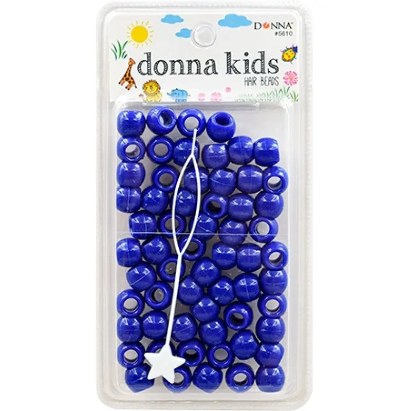 Donna Kids Medium Hair Beads - Blue #5610