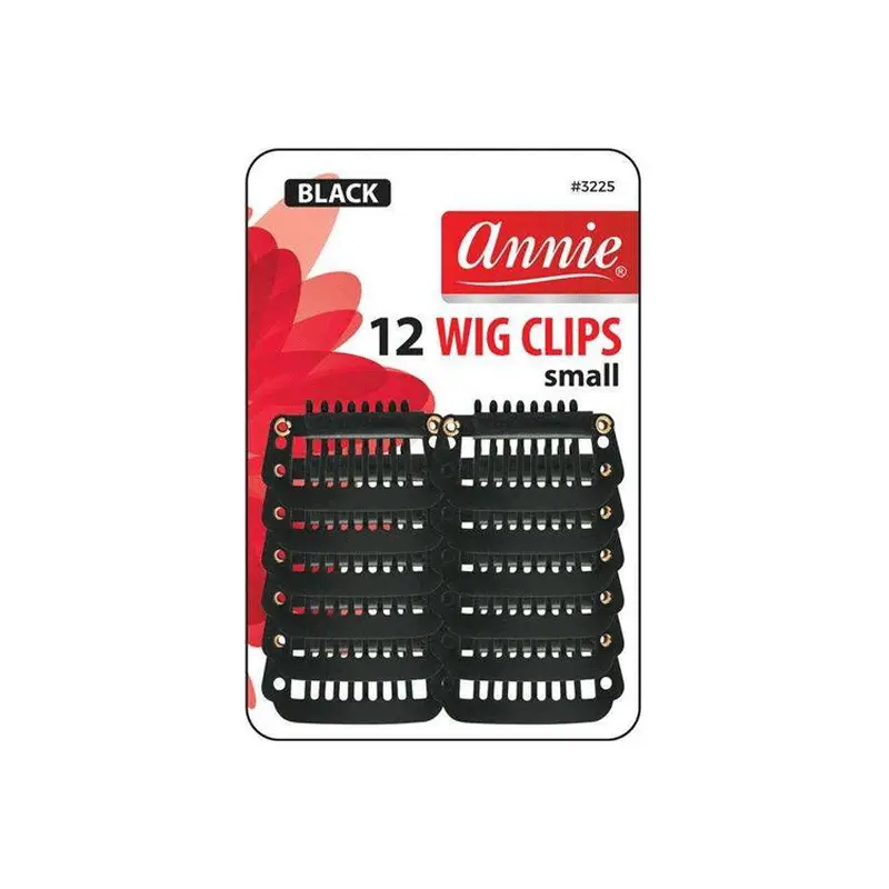 Annie #3225 Wig Clips Black Small 12 ct