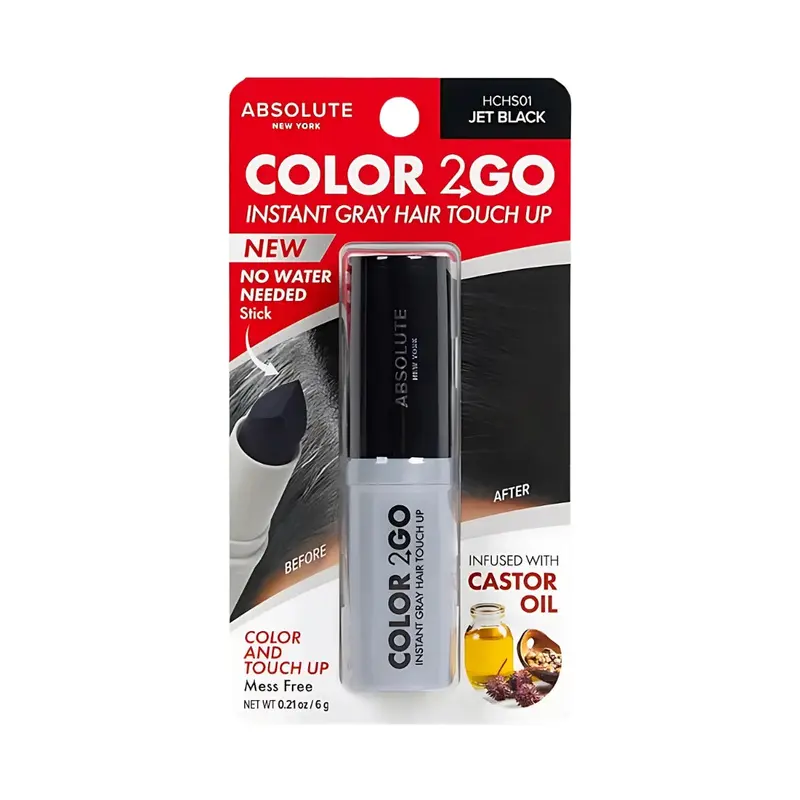 Absolute New York Color 2 Go  Instant Root Touch Up Hair Stick | Quick Gray Coverage