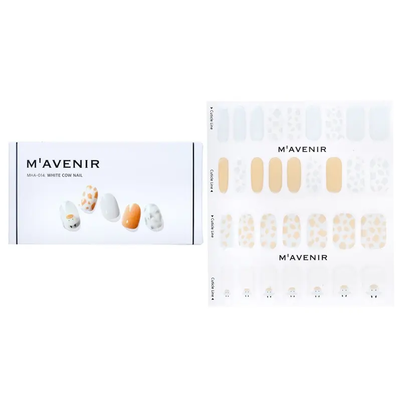 Mavenir Nail Sticker (White) - # White Cow Nail  32pcs