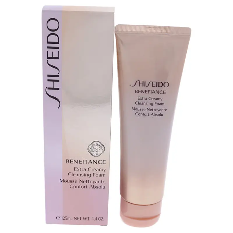Shiseido Benefiance Extra Creamy Cleansing Foam by Shiseido for Unisex - 4.4 oz Cream