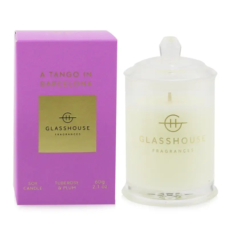 Glasshouse Triple Scented Soy Candle - A Tango In Barcelona (Tuberose & Plum)  60g/2.1oz