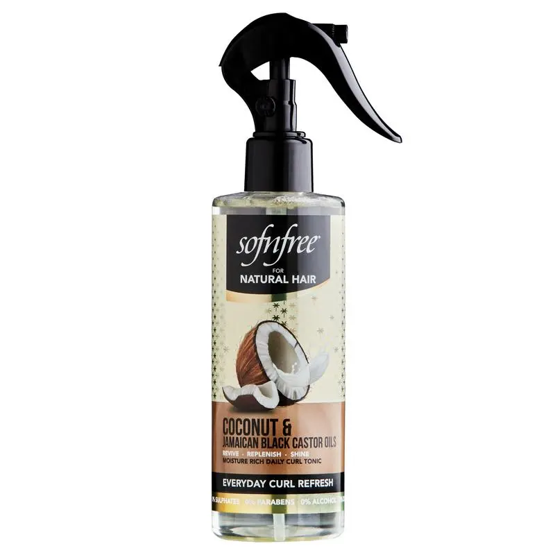 Sofn'free For Natural Coconut & Jamaican Black Castor Oils Everyday Curl Refresh