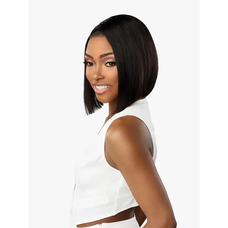 Glueless Imported 13A 13X4 HD Lace Frontal Wig Striaght Bob 12"