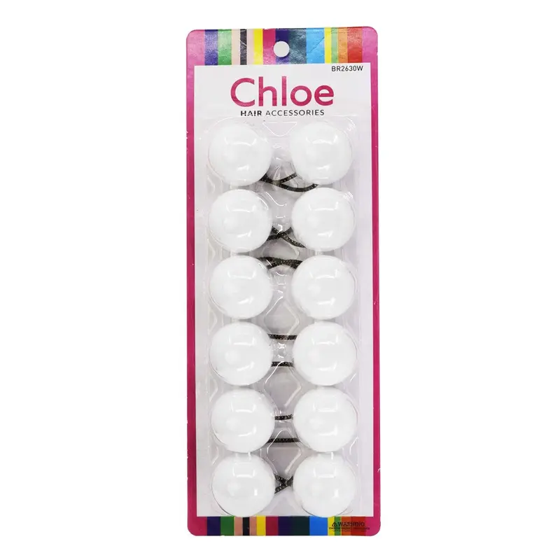 Chloe Hair Baubles - White #BR2630W