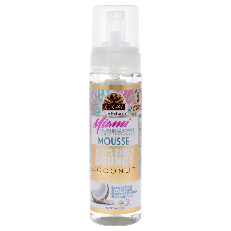 Okay Miami South Beach Curls - Curl Enhancing by Okay for Women - 7.5 oz Mousse