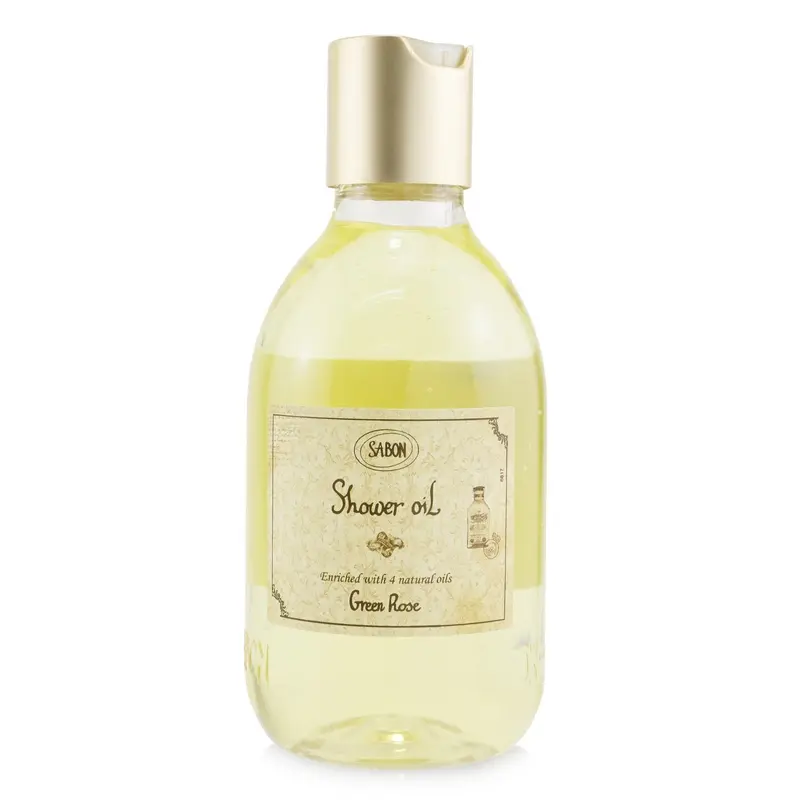Sabon Shower Oil - Green Rose (Plastic Bottle)  300ml/10.5oz