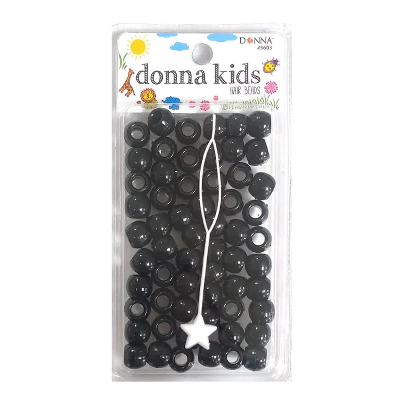 Donna Kids Hair Beads - Black #5603