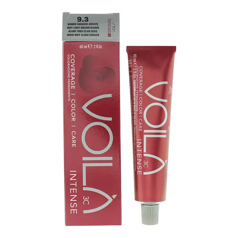 Intercosmo Voil 3C Intense 9.3 Very Light Golden Blonde Hair Colour 60ml