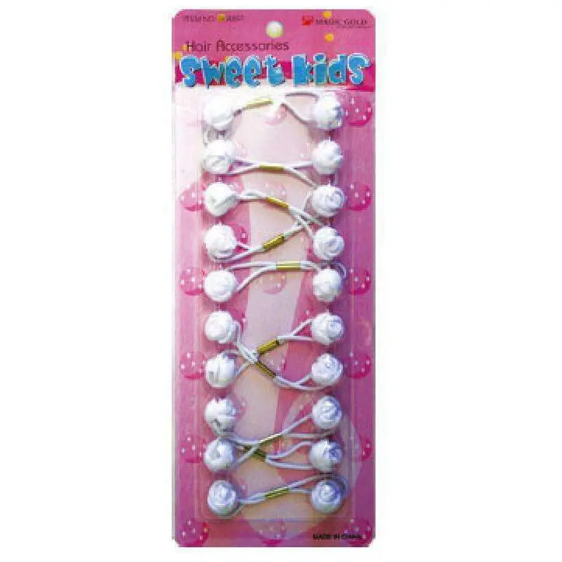Magic Gold Hair Baubles - Rose #F7 White