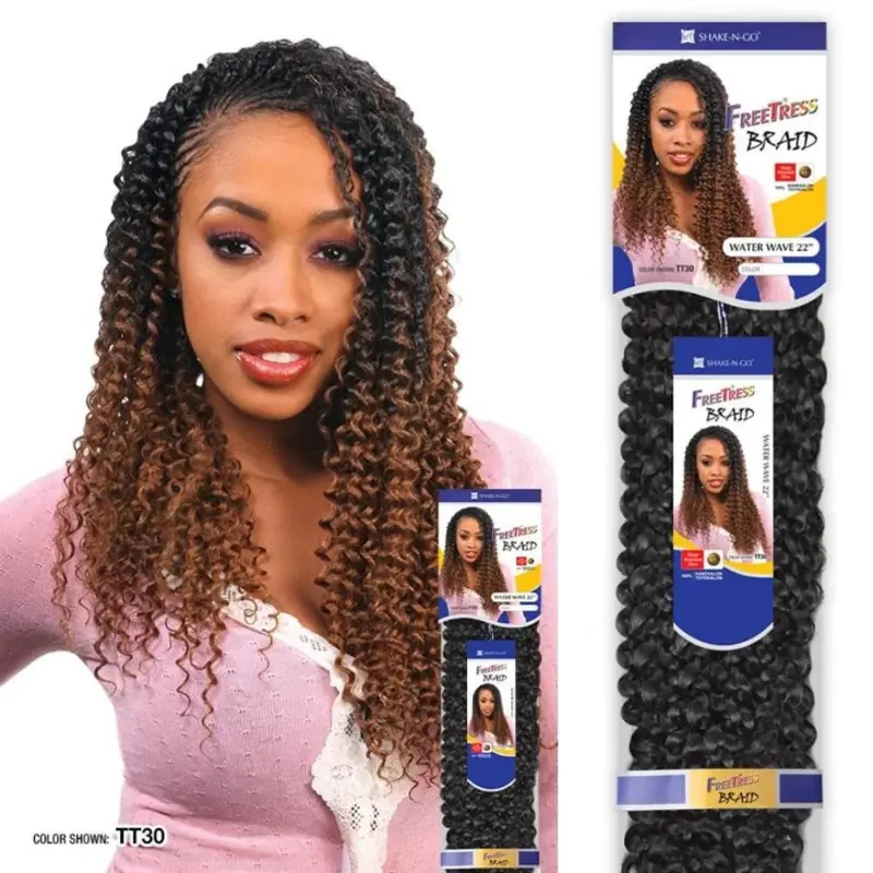 Shake 'N Go Freetress Water Wave Bulk Crochet Hair - 22"