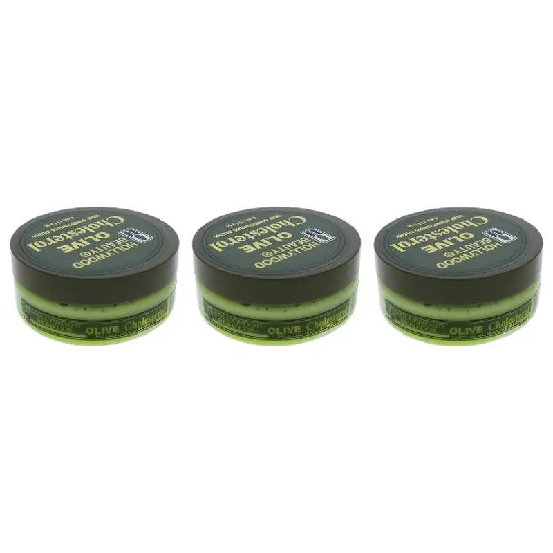 Hollywood Beauty Olive Cholesterol Deep Conditioning Creme by Hollywood Beauty for Unisex - 4 oz Cream - Pack of 3