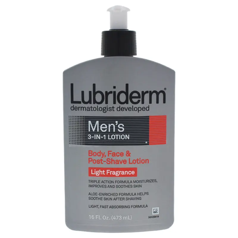 Lubriderm Mens 3in1 Body Lotion Light Fragrance by Lubriderm for Men - 16 oz Lotion