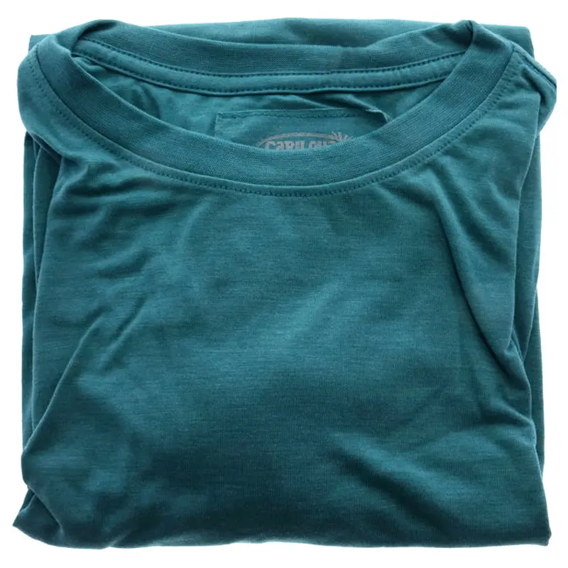 Cariloha Bamboo Crew Tee - Tropical Teal Heather by Cariloha for Women - 1 Pc T-Shirt (M)